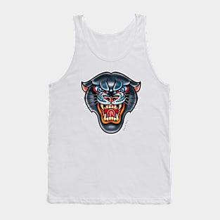 Traditional tattoo style Panther Tank Top